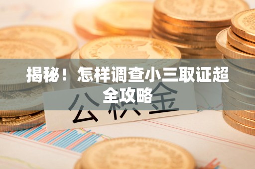 城厢揭秘！怎样调查小三取证超全攻略