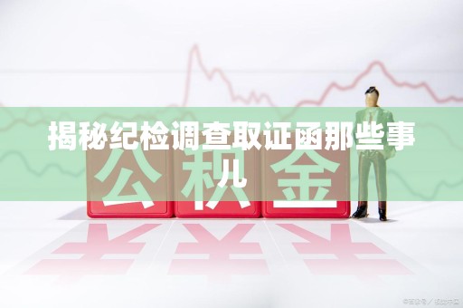 城厢揭秘纪检调查取证函那些事儿