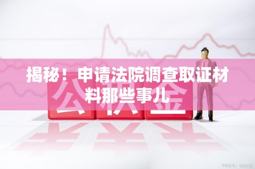 城厢揭秘！申请法院调查取证材料那些事儿