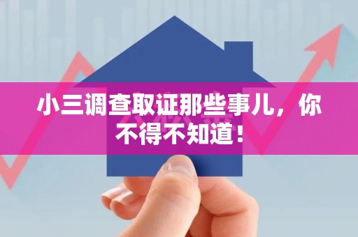城厢小三调查取证那些事儿，你不得不知道！