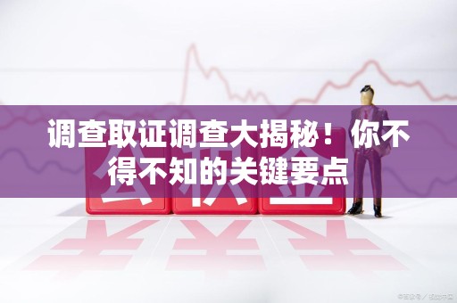 城厢调查取证调查大揭秘！你不得不知的关键要点