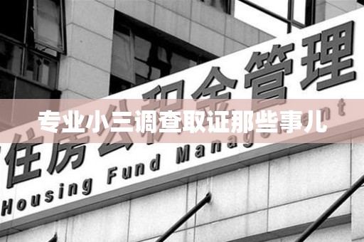 城厢专业小三调查取证那些事儿
