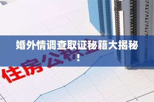 城厢婚外情调查取证秘籍大揭秘！