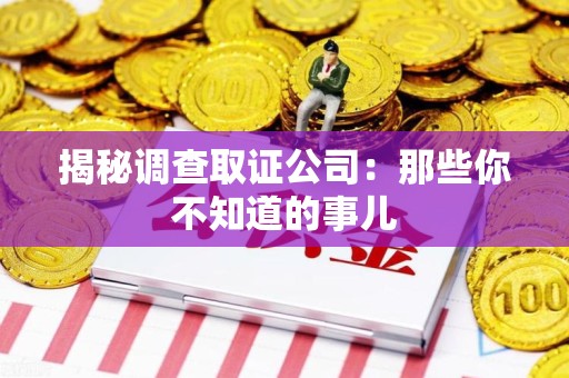 城厢揭秘调查取证公司：那些你不知道的事儿