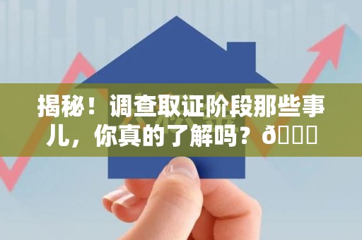 城厢揭秘！调查取证阶段那些事儿，你真的了解吗？😎