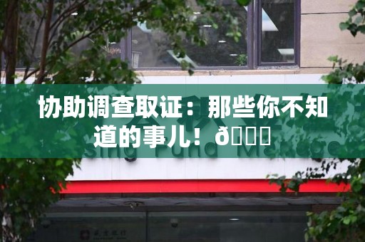 城厢协助调查取证：那些你不知道的事儿！😎