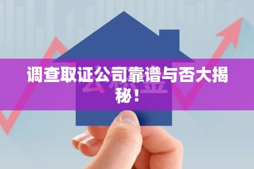 城厢调查取证公司靠谱与否大揭秘！