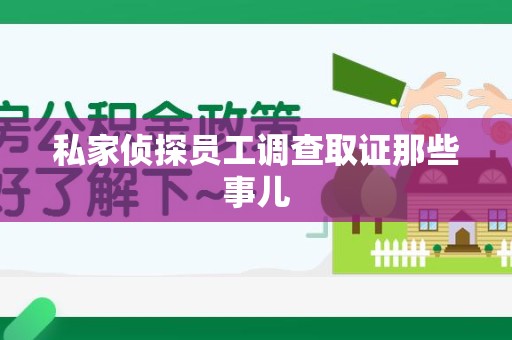 城厢私家侦探员工调查取证那些事儿