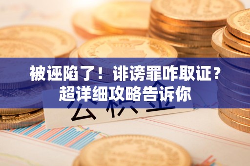城厢被诬陷了！诽谤罪咋取证？超详细攻略告诉你