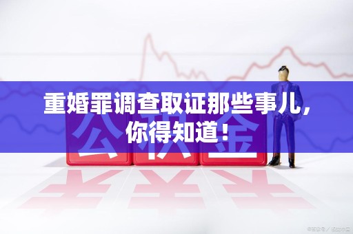 城厢重婚罪调查取证那些事儿，你得知道！
